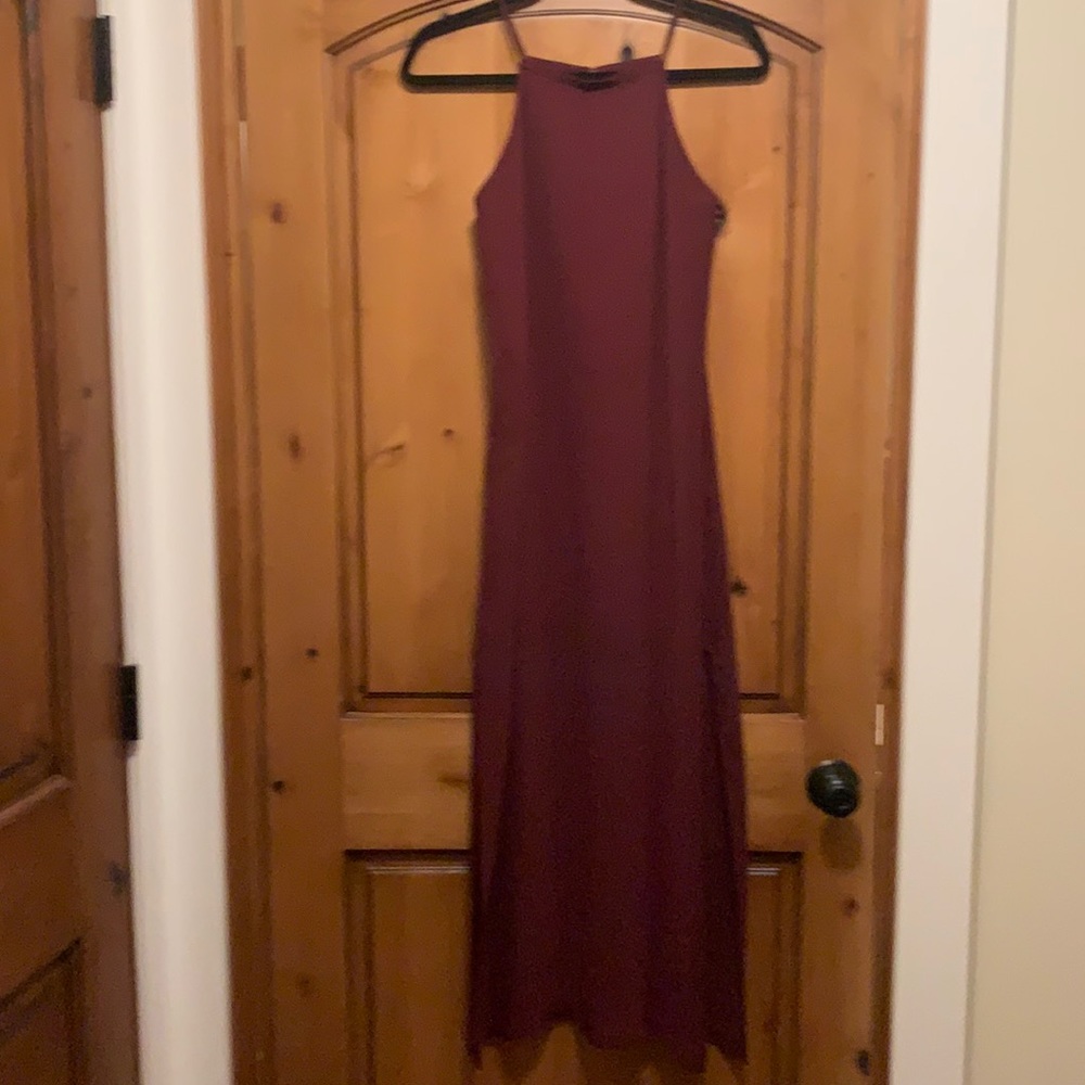 Slip dress deep maroon